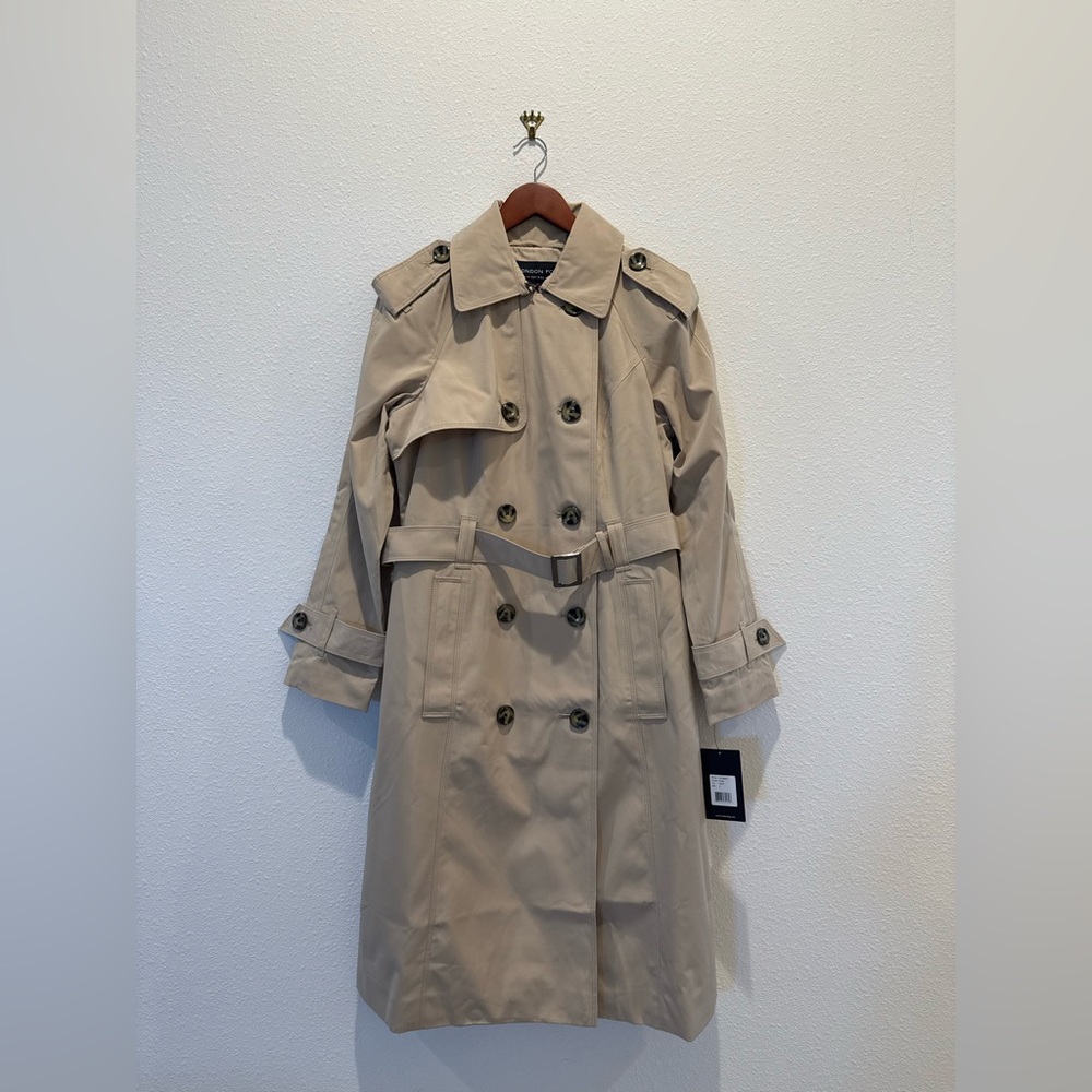 Women’s Long Trench Coat in Beige London Fog